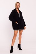 Płaszcz Damski Model MOE808 Black - Moe Płaszcz Damski Model MOE808 Black - Moe