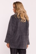 Płaszcz Damski Model MOE808 Grey - Moe Płaszcz Damski Model MOE808 Grey - Moe