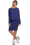 Spódnica Model MOE494 Indygo - Moe Spódnica Model MOE494 Indygo - Moe