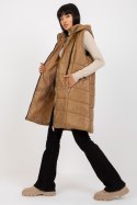 Kamizelka Model TW-KZ-BI-82019.09 Light Brown - Och Bella Kamizelka Model TW-KZ-BI-82019.09 Light Brown - Och Bella