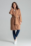 Płaszcz Damski Model L054 Beige - Lenitif Płaszcz Damski Model L054 Beige - Lenitif