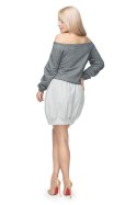 Spódnica Model 0110 Light Grey - PeeKaBoo Spódnica Model 0110 Light Grey - PeeKaBoo