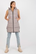 Kamizelka Model NM-KZ-P22-6608.98P Dark Beige - NM Kamizelka Model NM-KZ-P22-6608.98P Dark Beige - NM