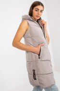Kamizelka Model NM-KZ-P22-6608.98P Dark Beige - NM Kamizelka Model NM-KZ-P22-6608.98P Dark Beige - NM