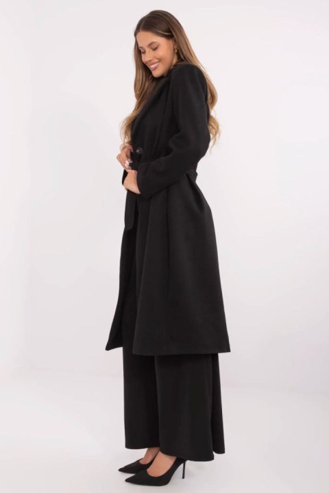 Płaszcz Damski Model MO-PL-1804.00 Black - Italy Moda Płaszcz Damski Model MO-PL-1804.00 Black - Italy Moda