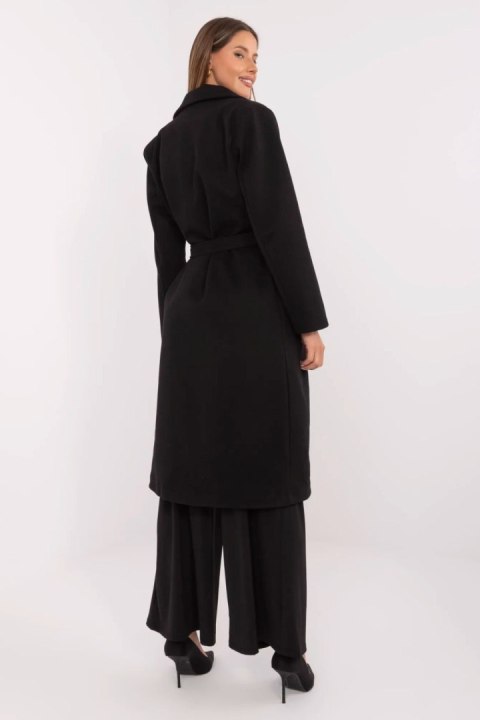 Płaszcz Damski Model MO-PL-1804.00 Black - Italy Moda Płaszcz Damski Model MO-PL-1804.00 Black - Italy Moda