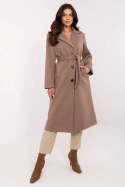 Płaszcz Damski Model MO-PL-1804.00 Dark Beige - Italy Moda Płaszcz Damski Model MO-PL-1804.00 Dark Beige - Italy Moda