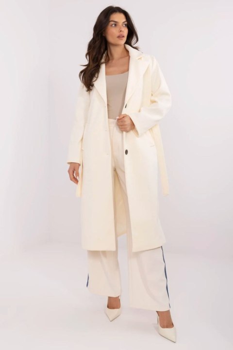 Płaszcz Damski Model MO-PL-1804.00 Ecru - Italy Moda