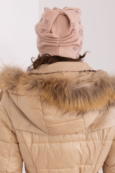 Czapka Model AT-CZ-2325.96 Light Pink - AT Czapka Model AT-CZ-2325.96 Light Pink - AT