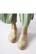 Beżowe eleganckie mokasyny Puccianiello - Solea Beżowe eleganckie mokasyny Puccianiello - Solea