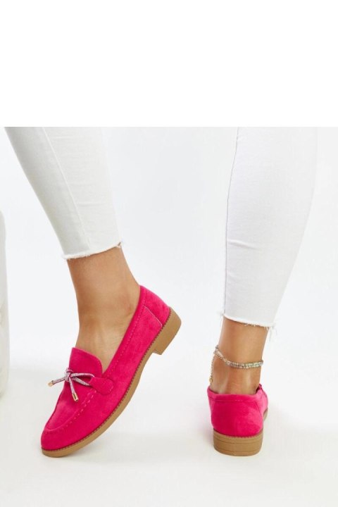 Ciemnoróżowe mokasyny z ozdobną kokardą Endike - Solea
