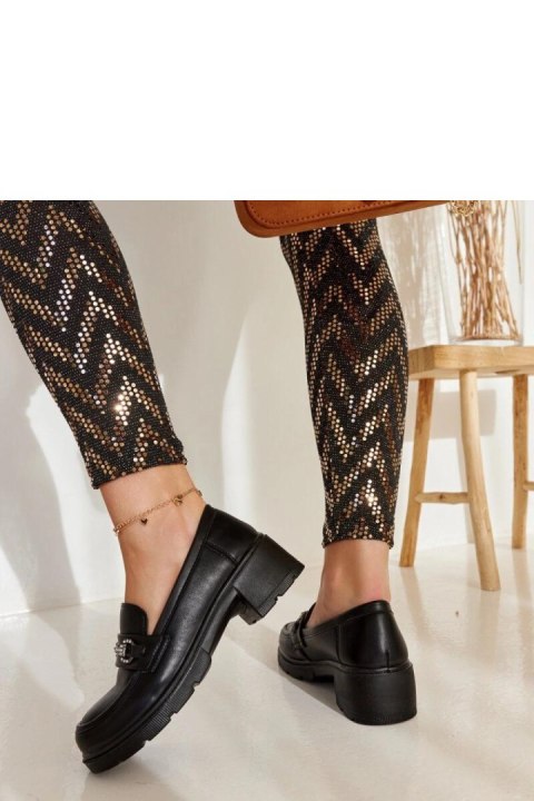 Czarne eko- skórzane mokasyny Grisel - Solea Czarne eko- skórzane mokasyny Grisel - Solea