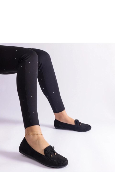 Czarne mokasyny z kokardką Treja - Solea Czarne mokasyny z kokardką Treja - Solea