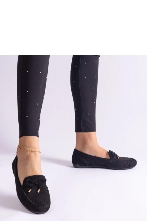 Czarne mokasyny z kokardką Treja - Solea Czarne mokasyny z kokardką Treja - Solea