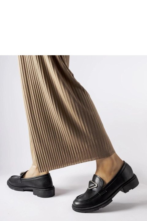 Czarne mokasyny zdobione cyrkoniami Marsilius - Solea Czarne mokasyny zdobione cyrkoniami Marsilius - Solea