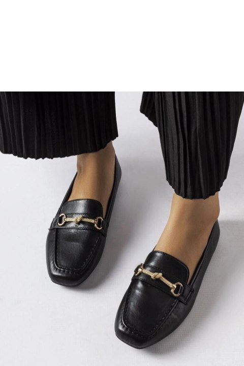 Czarne ozdobne mokasyny Docherty - Solea Czarne ozdobne mokasyny Docherty - Solea