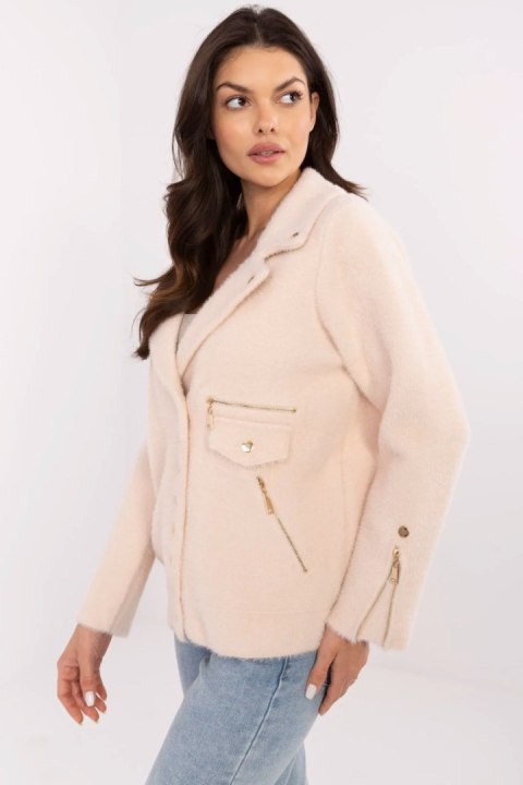 Kurtka Damska Model MBM-KR-250.77 Light Beige - MBM Kurtka Damska Model MBM-KR-250.77 Light Beige - MBM