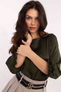 Bluzka Model LK-BZ-509950.89 Khaki - Lakerta Bluzka Model LK-BZ-509950.89 Khaki - Lakerta