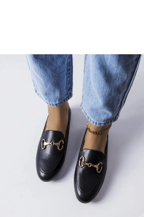 Czarne mokasyny z klamerką Philip - Solea Czarne mokasyny z klamerką Philip - Solea