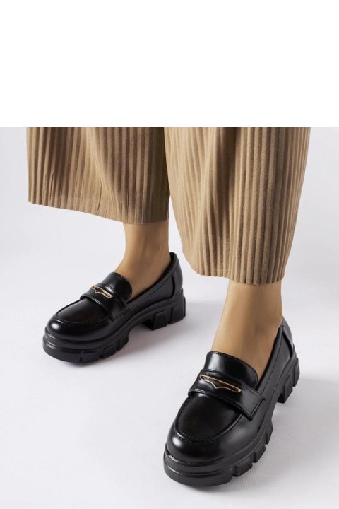 Czarne mokasyny z widocznym bieżnikiem Fuori - Solea Czarne mokasyny z widocznym bieżnikiem Fuori - Solea