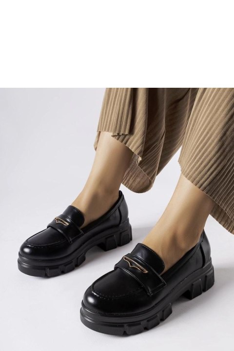 Czarne mokasyny z widocznym bieżnikiem Fuori - Solea Czarne mokasyny z widocznym bieżnikiem Fuori - Solea