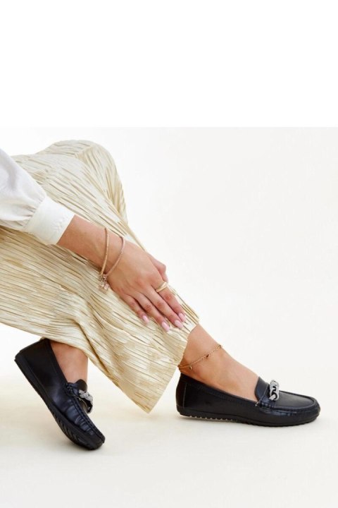 Czarne mokasyny zdobione cyrkoniami Adiba - Solea Czarne mokasyny zdobione cyrkoniami Adiba - Solea