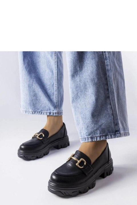 Czarne półbuty z klamerką Mason - Solea Czarne półbuty z klamerką Mason - Solea