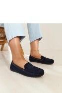 Granatowe materiałowe mokasyny Fiammetta - Solea Granatowe materiałowe mokasyny Fiammetta - Solea