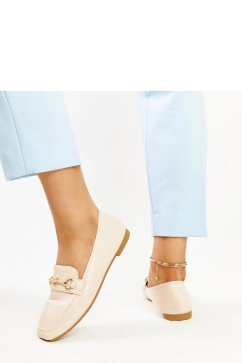 Jasnobeżowe ozdobne mokasyny Docherty - Solea Jasnobeżowe ozdobne mokasyny Docherty - Solea