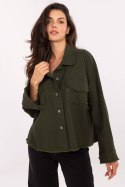 Koszula Damska Model IT-KS-FL5779.87 Khaki - Rue Paris Koszula Damska Model IT-KS-FL5779.87 Khaki - Rue Paris