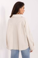 Koszula Damska Model IT-KS-FL5779.87 Light Beige - Rue Paris Koszula Damska Model IT-KS-FL5779.87 Light Beige - Rue Paris