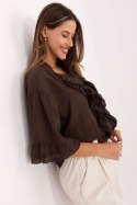 Koszula Damska Model MI-KS-92224.95 Dark Brown - Italy Moda
