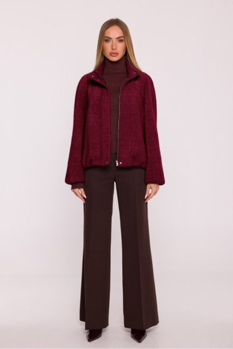 Kurtka Damska Model MOE885 Bordo - Moe Kurtka Damska Model MOE885 Bordo - Moe