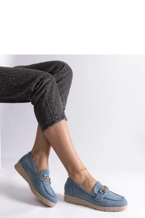 Niebieskie mokasyny damskie z eko zamszu Sandoval - Solea Niebieskie mokasyny damskie z eko zamszu Sandoval - Solea