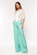 Seledynowe spodnie palazzo SD63 Seledyn - Nife Seledynowe spodnie palazzo SD63 Seledyn - Nife