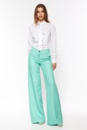 Seledynowe spodnie palazzo SD63 Seledyn - Nife Seledynowe spodnie palazzo SD63 Seledyn - Nife
