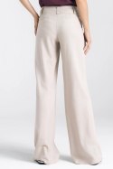 Spodnie lniane wide leg SD85 Beige - Nife Spodnie lniane wide leg SD85 Beige - Nife