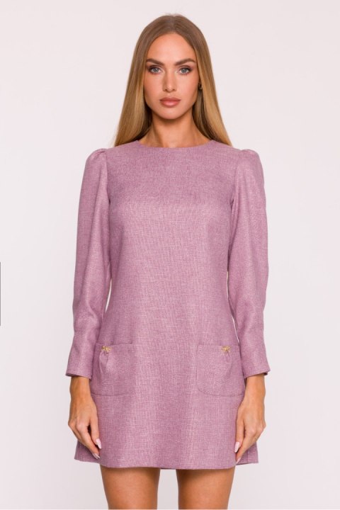 Sukienka Model MOE870 Marsala - Moe Sukienka Model MOE870 Marsala - Moe