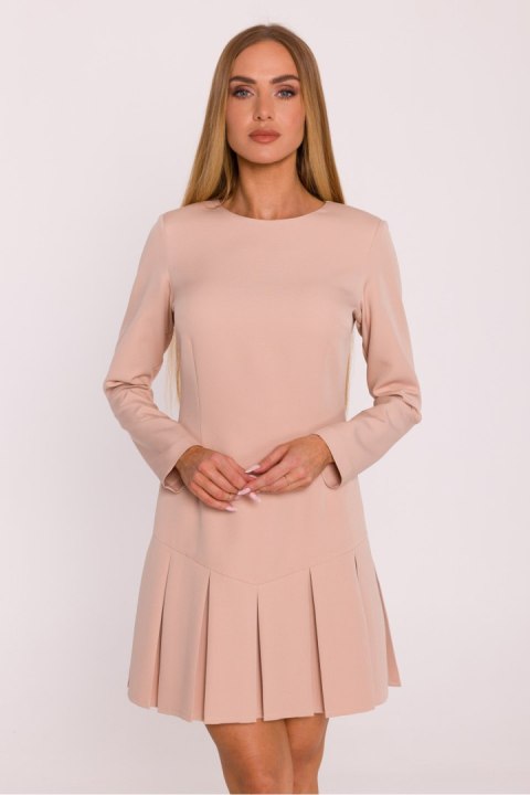 Sukienka Model MOE872 Beige - Moe Sukienka Model MOE872 Beige - Moe