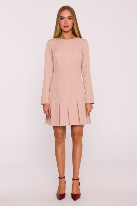 Sukienka Model MOE872 Beige - Moe Sukienka Model MOE872 Beige - Moe