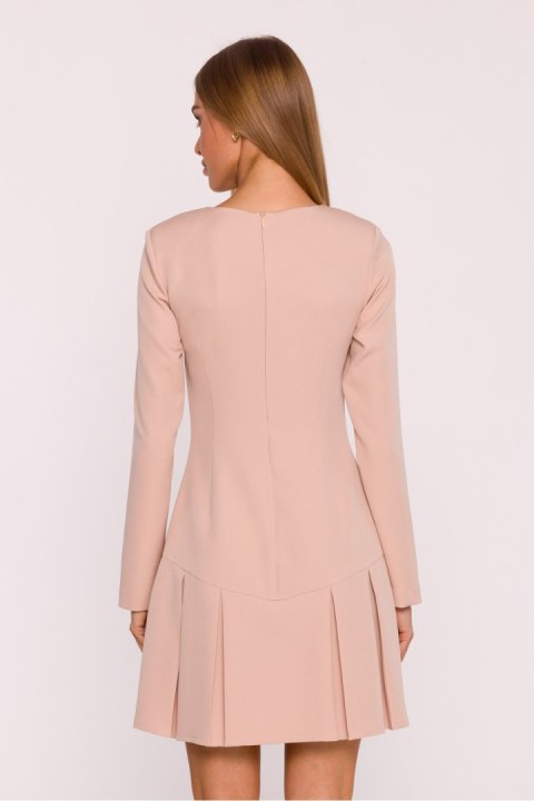 Sukienka Model MOE872 Beige - Moe Sukienka Model MOE872 Beige - Moe