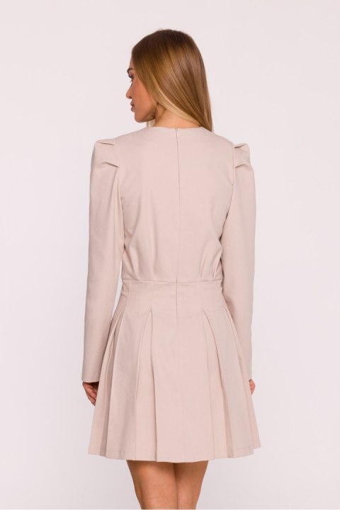 Sukienka Model MOE884 Beige - Moe Sukienka Model MOE884 Beige - Moe