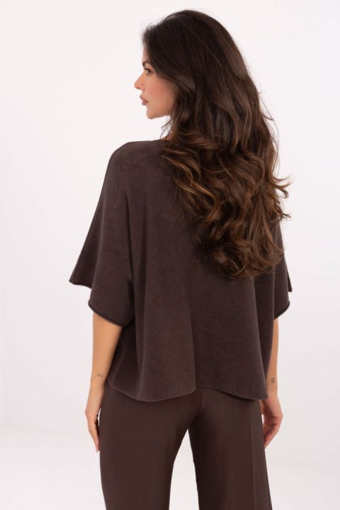Sweter Damski Model IT-SW-2202.52 Dark Brown - Italy Moda Sweter Damski Model IT-SW-2202.52 Dark Brown - Italy Moda