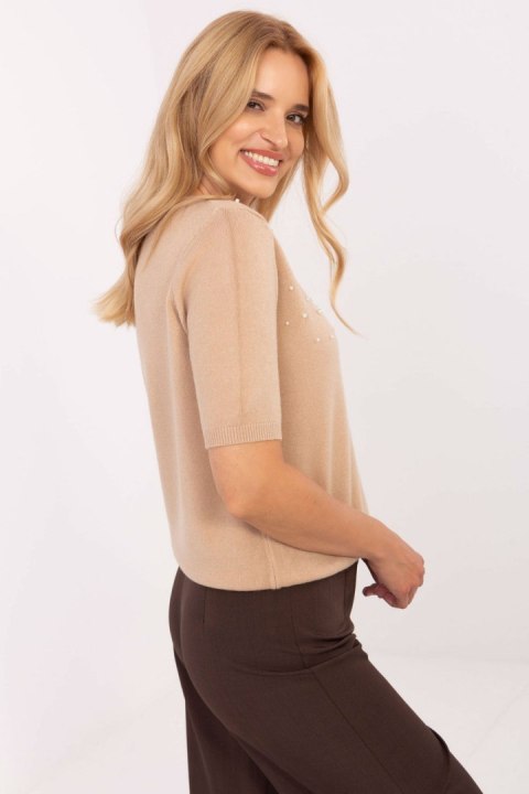 Sweter Damski Model PM-SW-PM-5059.15 Camel - Factory Price Sweter Damski Model PM-SW-PM-5059.15 Camel - Factory Price