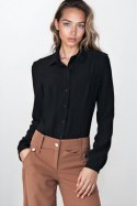 Czarna koszula body B164 Black - Nife Czarna koszula body B164 Black - Nife