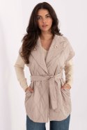 Kamizelka Model IT-KZ-FL9603.87 Beige - Rue Paris Kamizelka Model IT-KZ-FL9603.87 Beige - Rue Paris