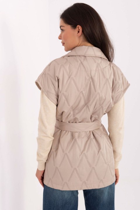 Kamizelka Model IT-KZ-FL9603.87 Beige - Rue Paris Kamizelka Model IT-KZ-FL9603.87 Beige - Rue Paris