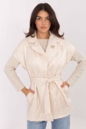 Kamizelka Model IT-KZ-FL9603.87 Light Beige - Rue Paris Kamizelka Model IT-KZ-FL9603.87 Light Beige - Rue Paris
