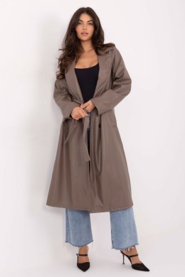 Płaszcz Damski Model IT-PL-A8393.81 Dark Beige - Rue Paris