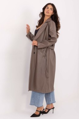Płaszcz Damski Model IT-PL-A8393.81 Dark Beige - Rue Paris
